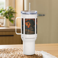 Travel mug with a handle
