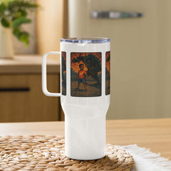 Travel mug with a handle