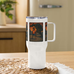Travel mug with a handle